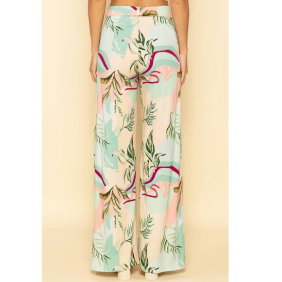 Anthropologie High Rise Boho Floral Wide Leg Flowy Relaxed Fit Bohemian Pants - Picture 2 of 11